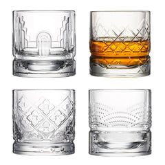 French Dandy Whiskey Glasses - Set of 4