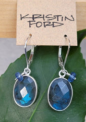 Labradorite & Kyanite Earrings