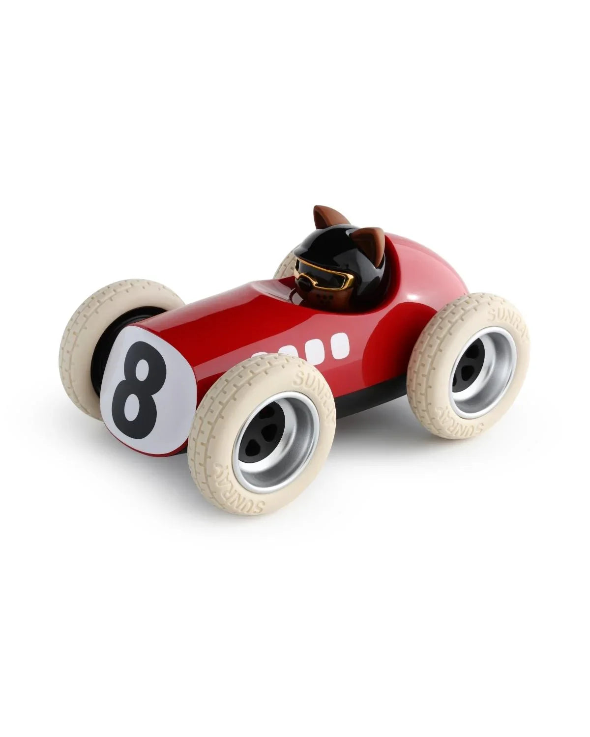 Egg Roadster Red Car With Cat “Karlos” Pilot