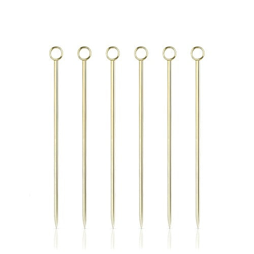 Cocktail Picks Gold, Set of 6