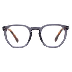 KASS | Transparent Grey| Brown Temples | Blue Light: 1.75
