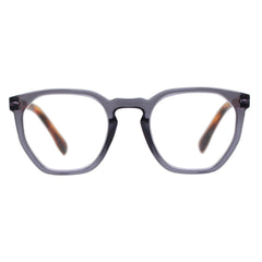 KASS | Transparent Grey| Brown Temples | Blue Light: 1.25