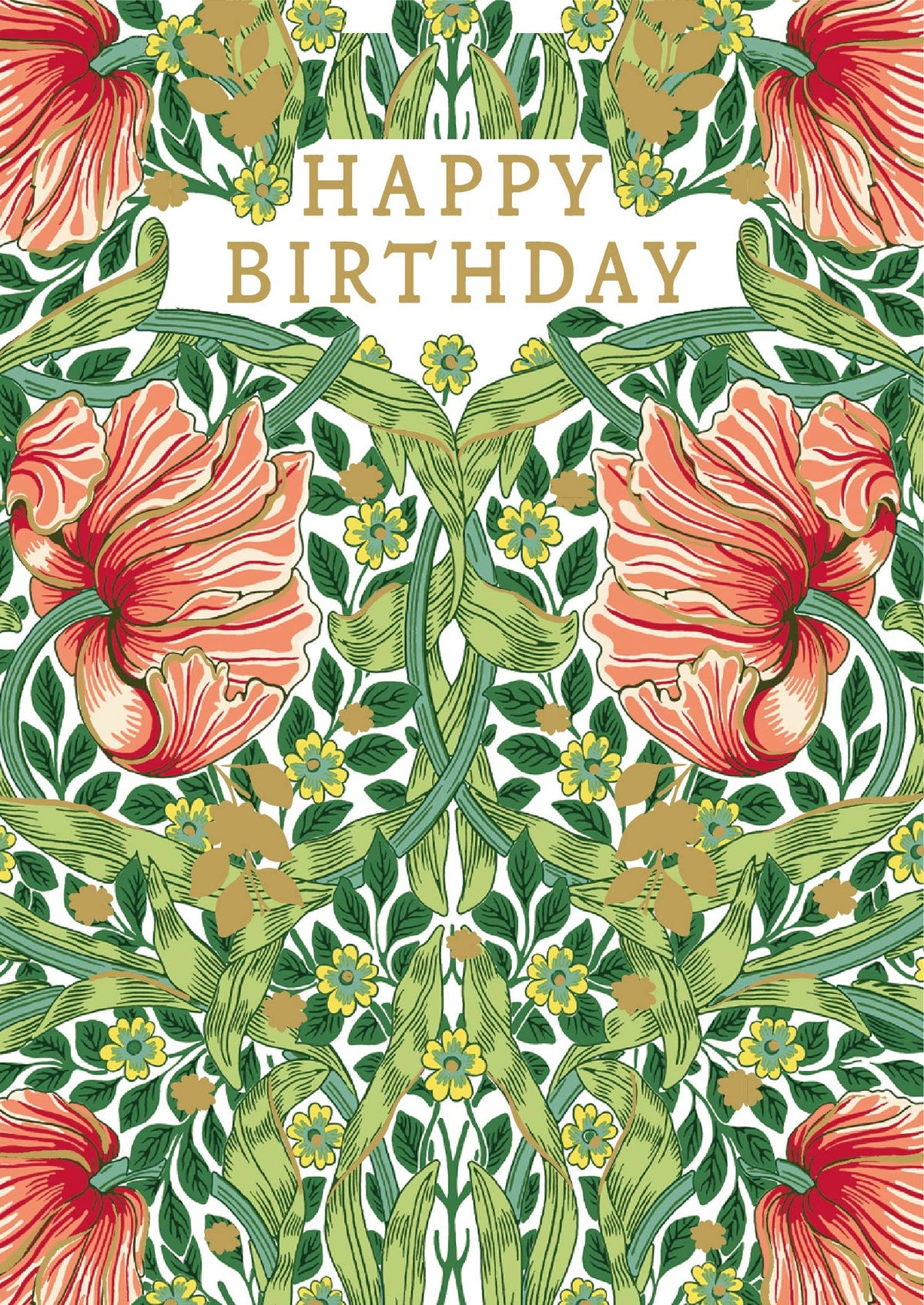 BIRTHDAY POPPIES GREETING CARD  LING