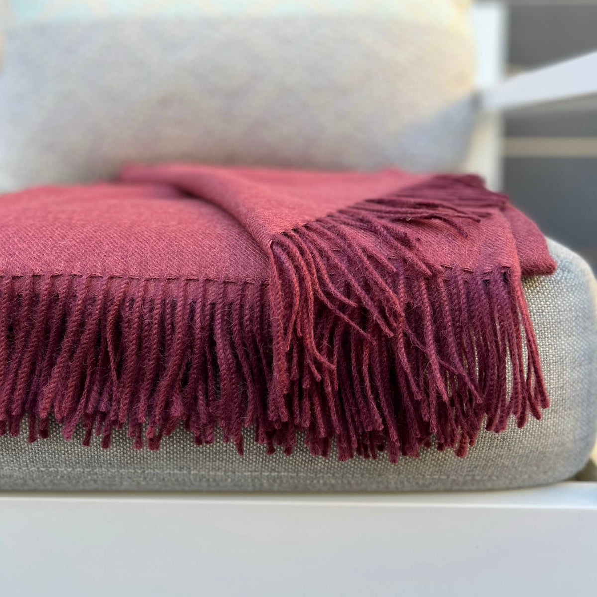 100% Baby Alpaca Wrap/Throw - Malbec