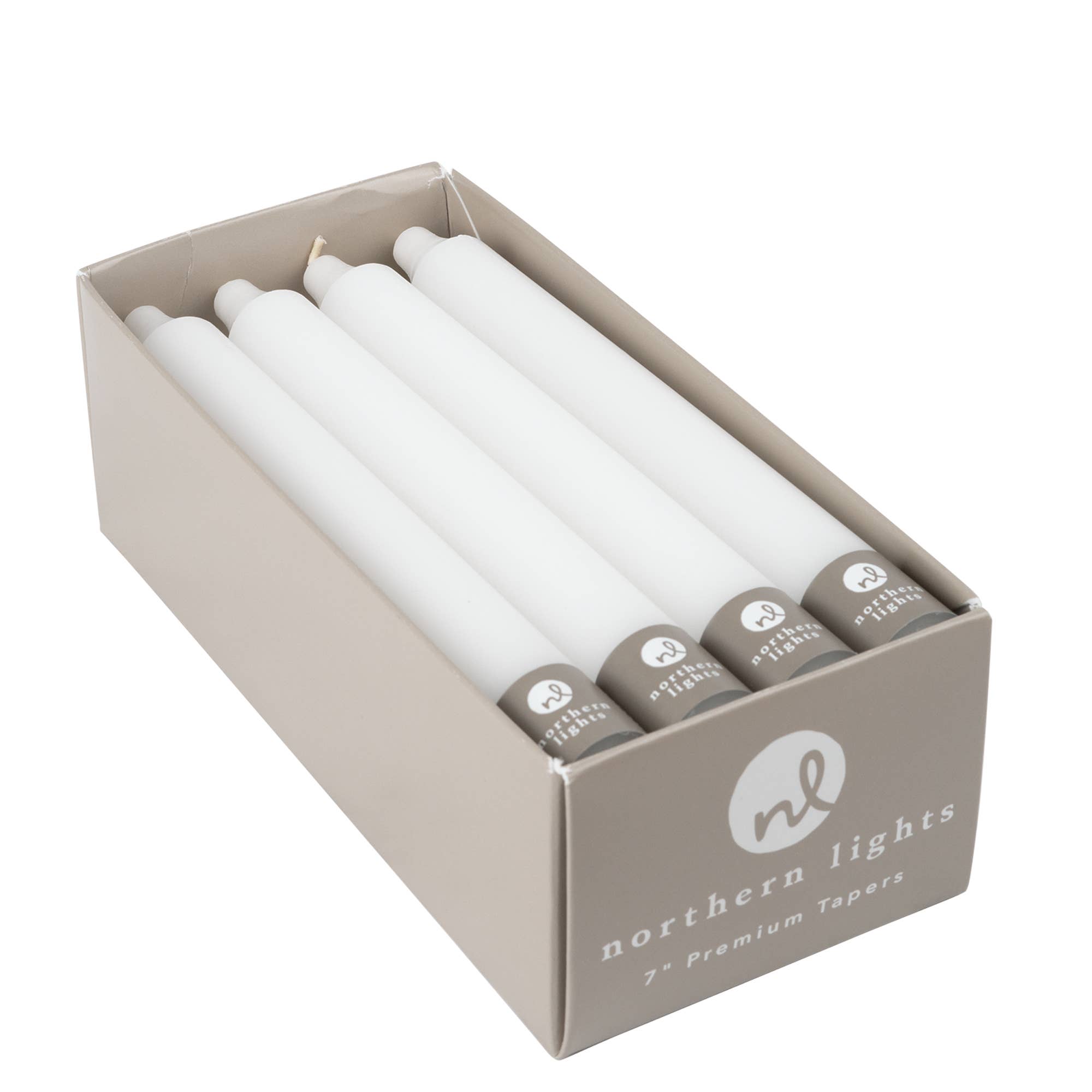 7" Taper Candles - 12pc Box: Sage Green