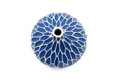 CONGO Branches Blue and White-Handcrafted Porcelain Bud Vase
