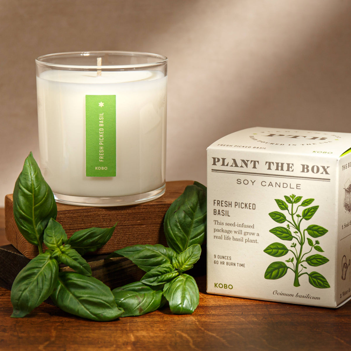 Fresh Picked Basil - Plant the Box Candle - 9oz.