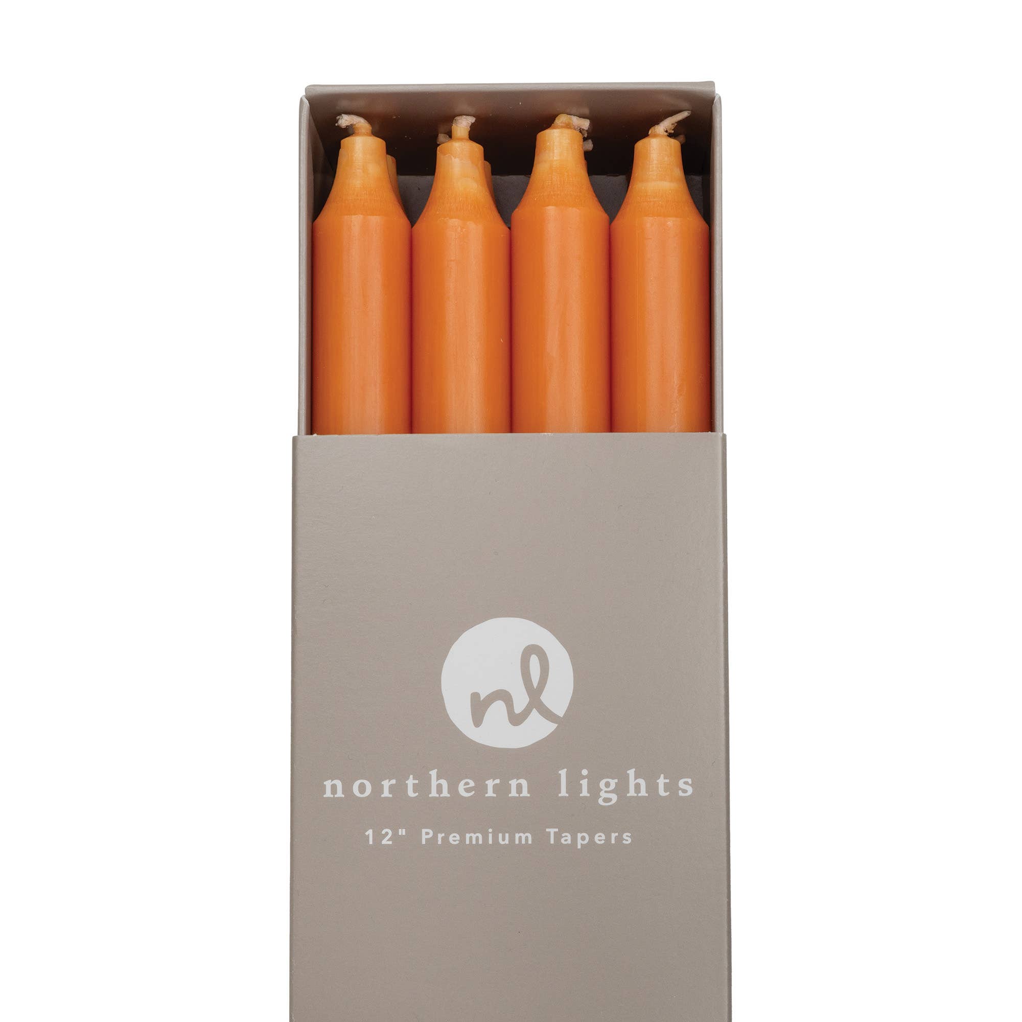 12" Taper Candles - 12pc Box: Pure White