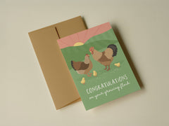 Growing Flock - New Baby Card - Cute Baby Shower Card