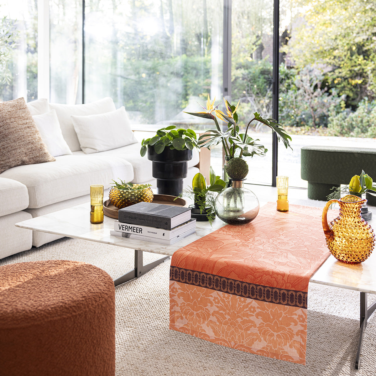 Escapade Tropical Orange Linen
