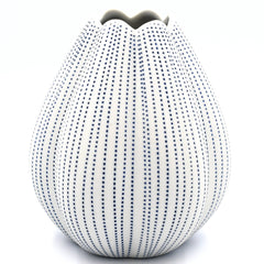 1284W26 CHAMPA S-Handcrafted Porcelain Vase