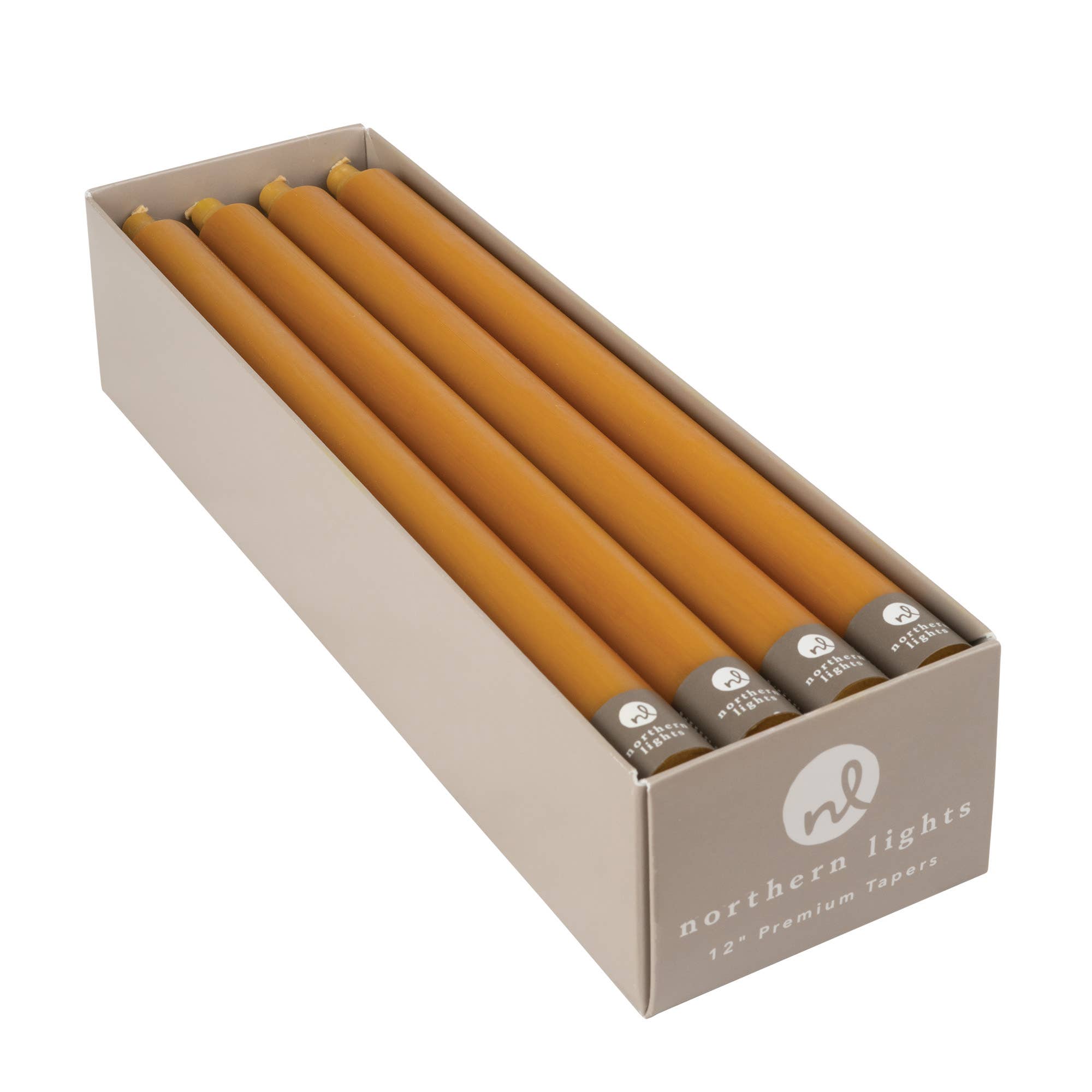 12" Taper Candles - 12pc Box: Pure White