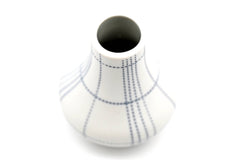 EVA Blue Dot Handcrafted Porcelain Bud Vase