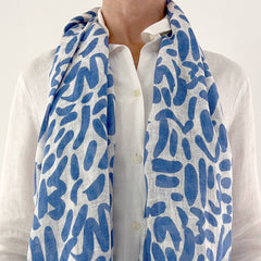 Blue Sonnet Periwinkle Linen Scarf