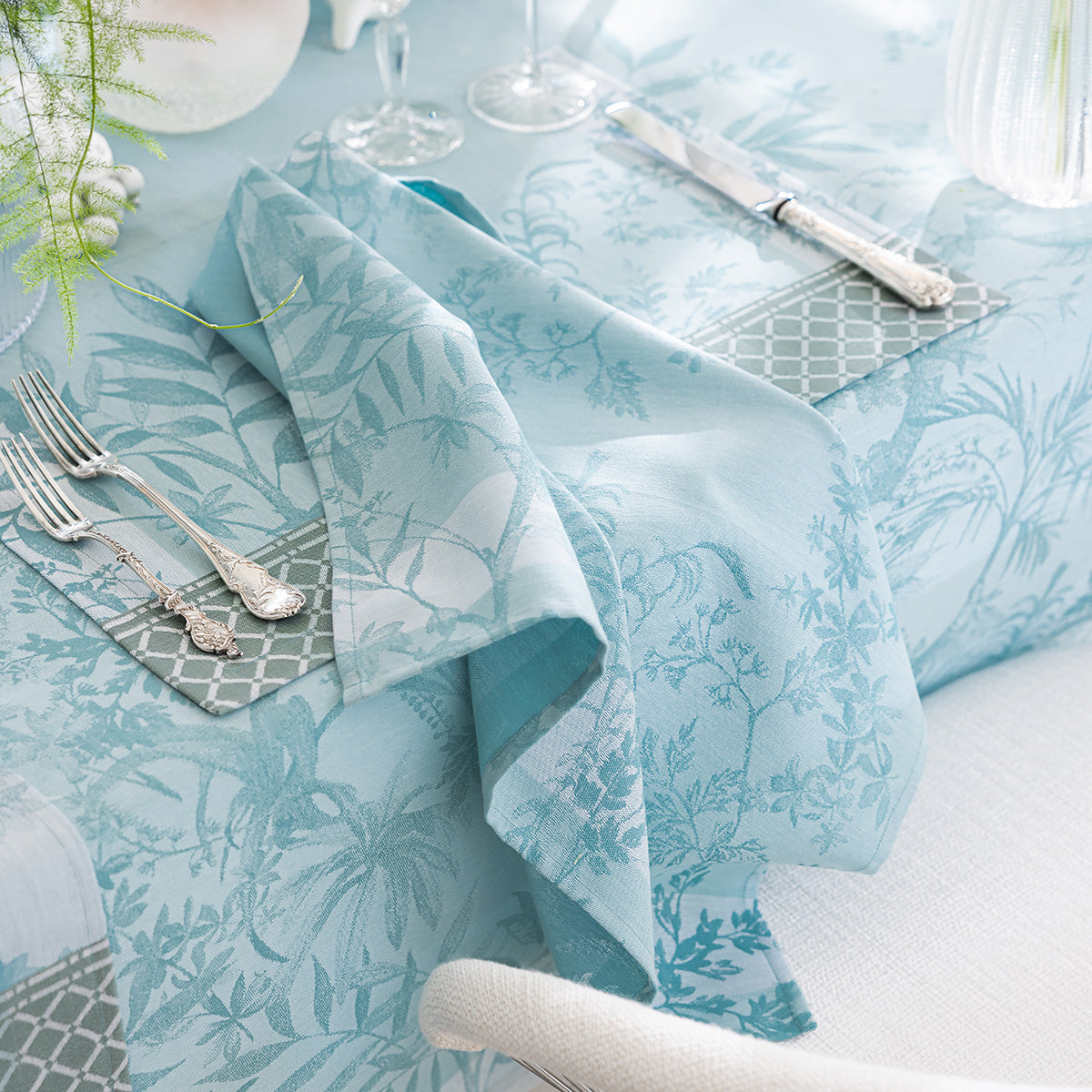 Jardin d'Eden Blue Cotton