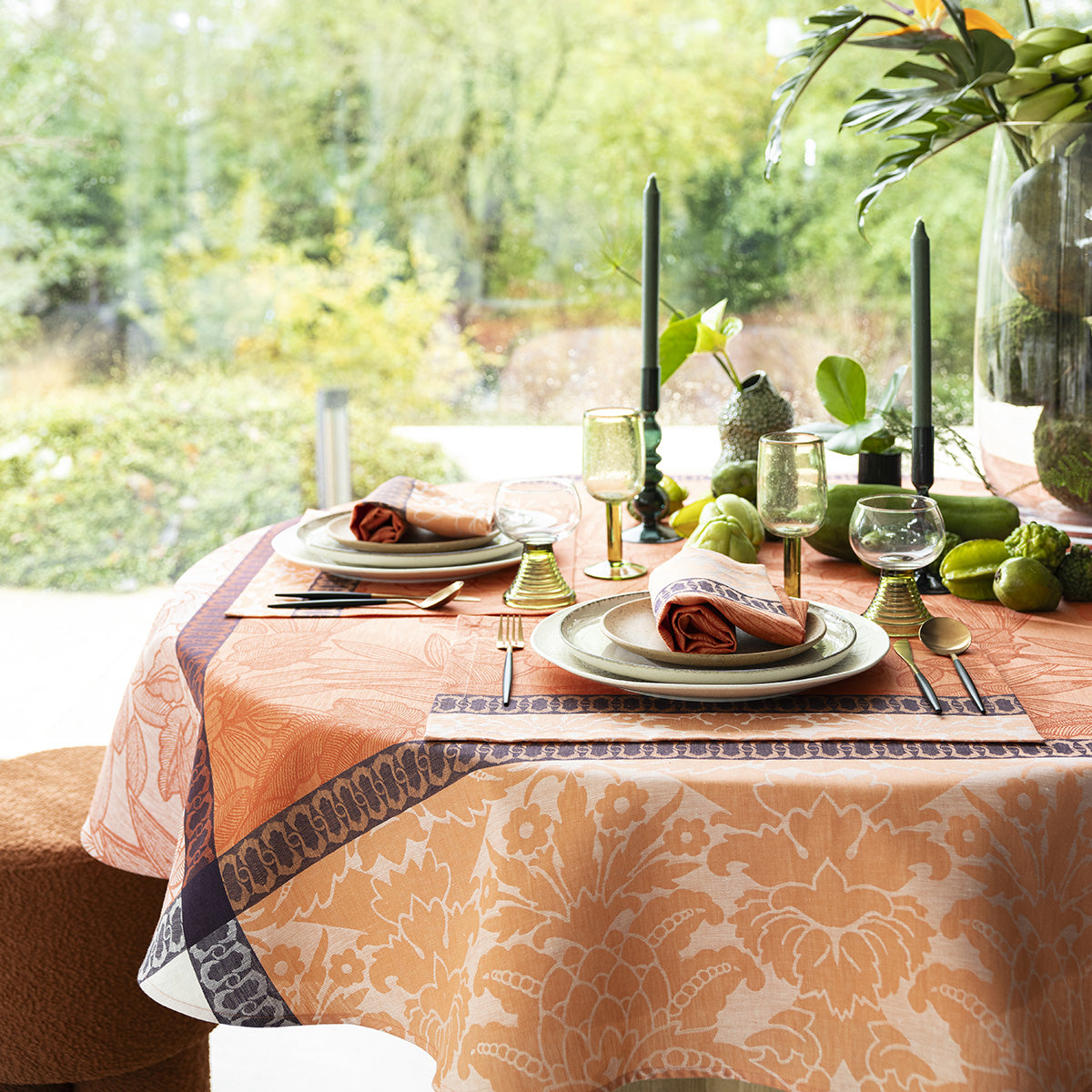 Escapade Tropical Orange Linen