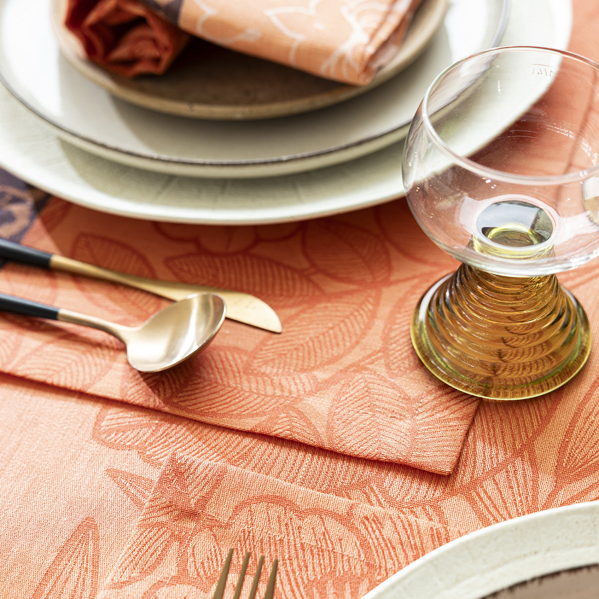 Escapade Tropical Orange Linen