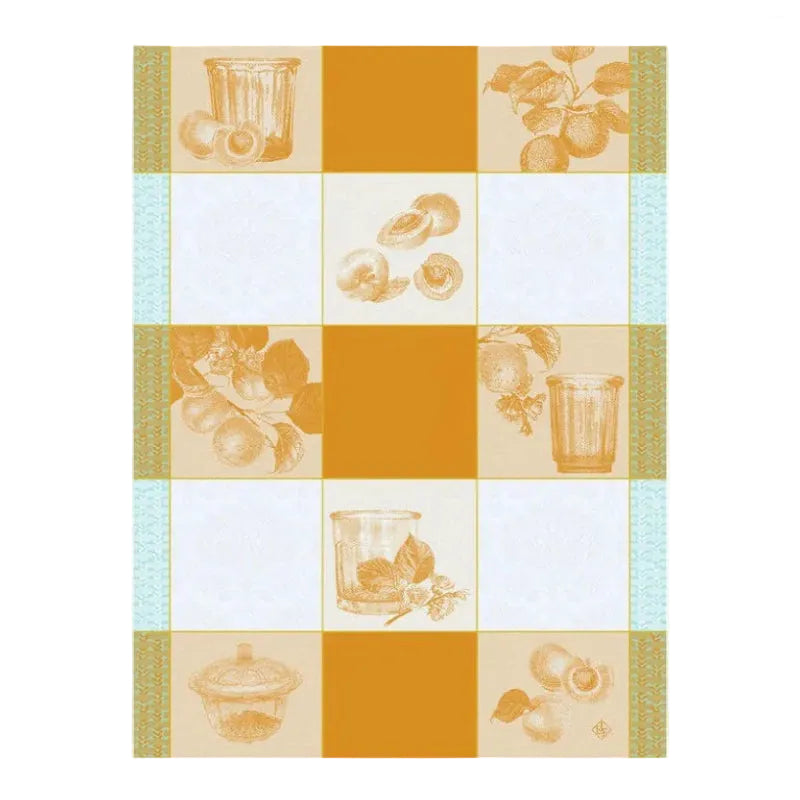 Confitures Carreaux Yellow Towel