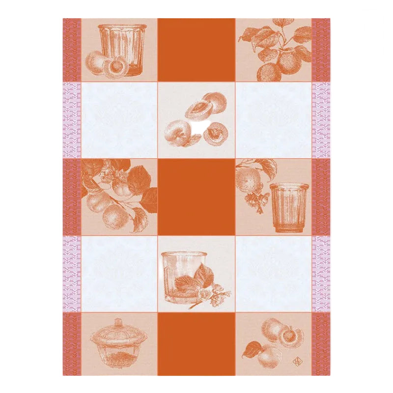 Confitures Carreaux Orange Towel