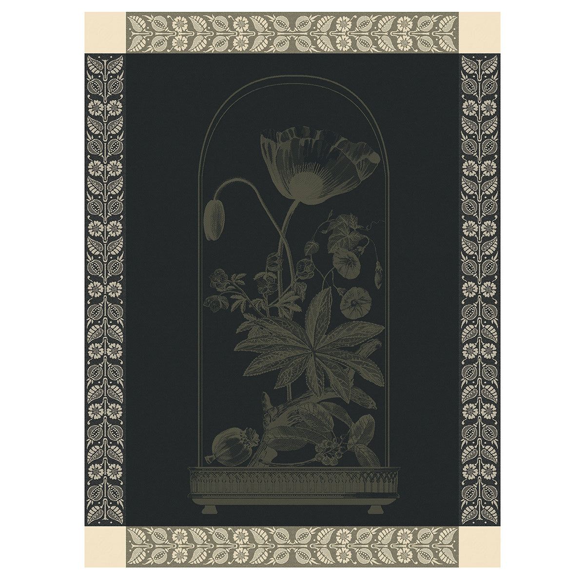 Curiosites Florales Green Towel